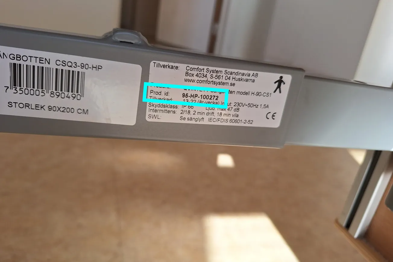 Hjälpmedel visas för att underlätta beställning och felanmälan för personal.