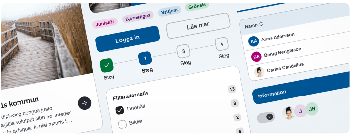 Översiktsbild av det digitala designsystemet