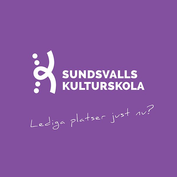 Kulturskolans logga och texten lediga platser kultruskolan.