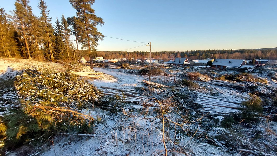 Bilden visar området för småhustomter i Sibirien.